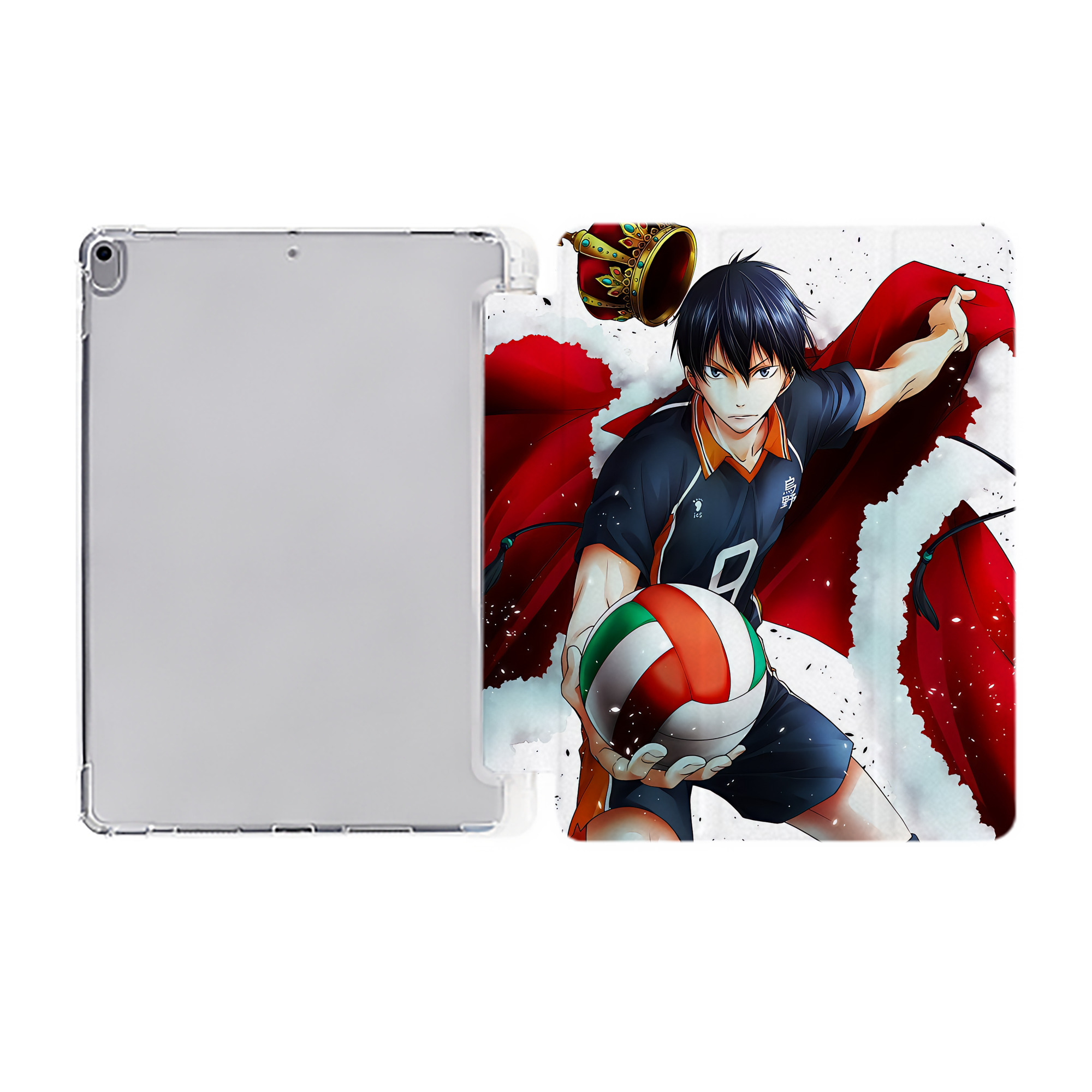 （画像用） ハイキュー!! Haikyu!! IPad ケース ペン収納付き 三つ折りスタンド PUレザー×シリコン 対応機種9.5/10.5/10.9インチ